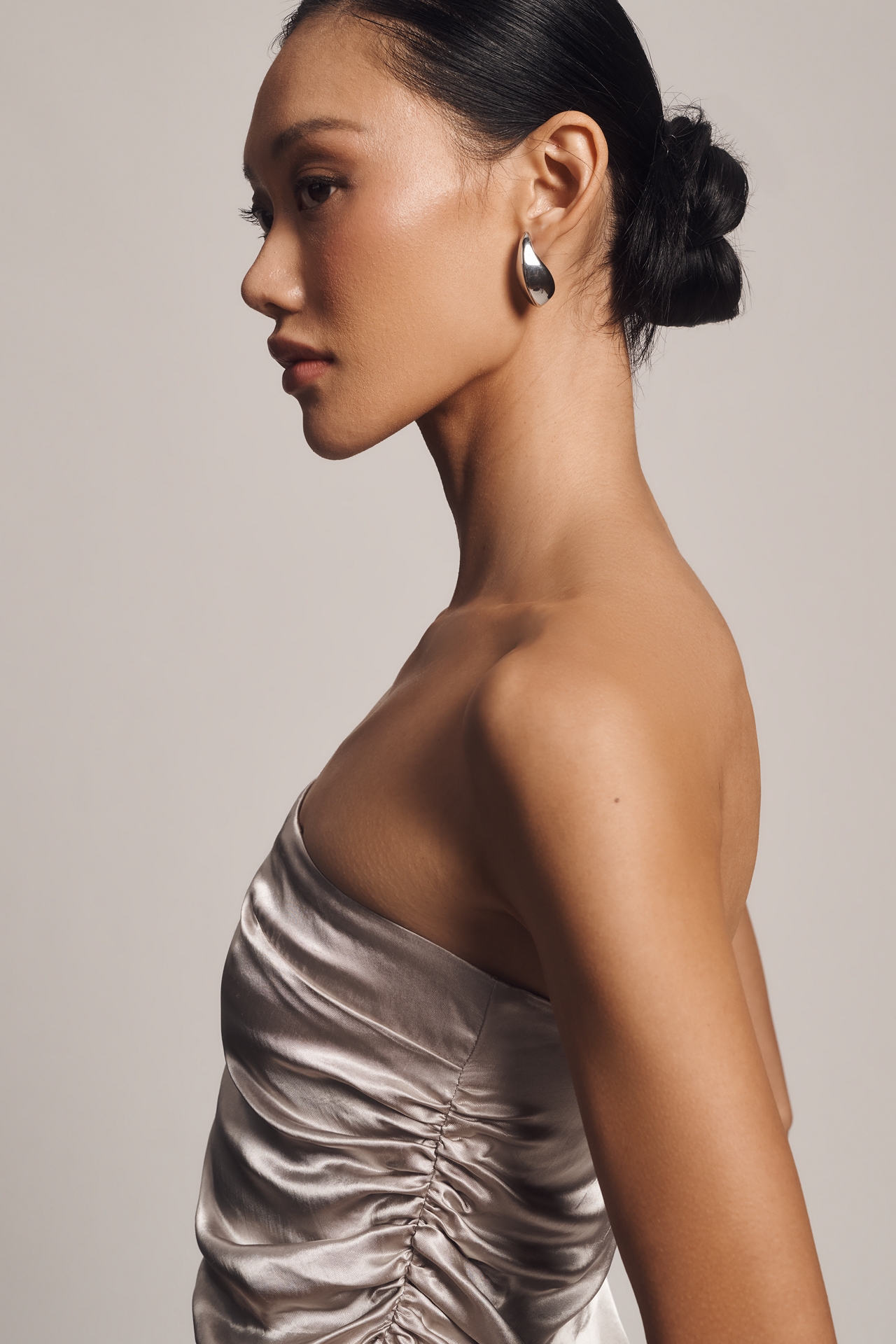 Tyler McGillivary Satin Asymmetrical Top