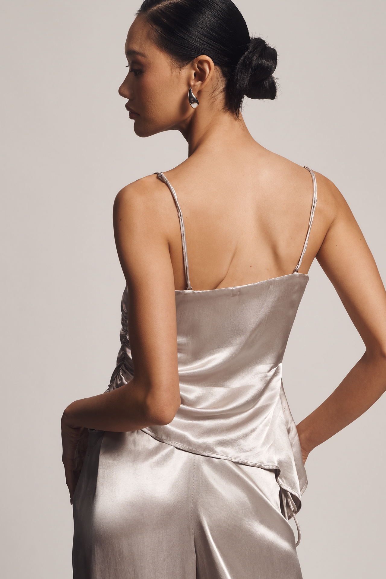 Tyler McGillivary Satin Asymmetrical Top