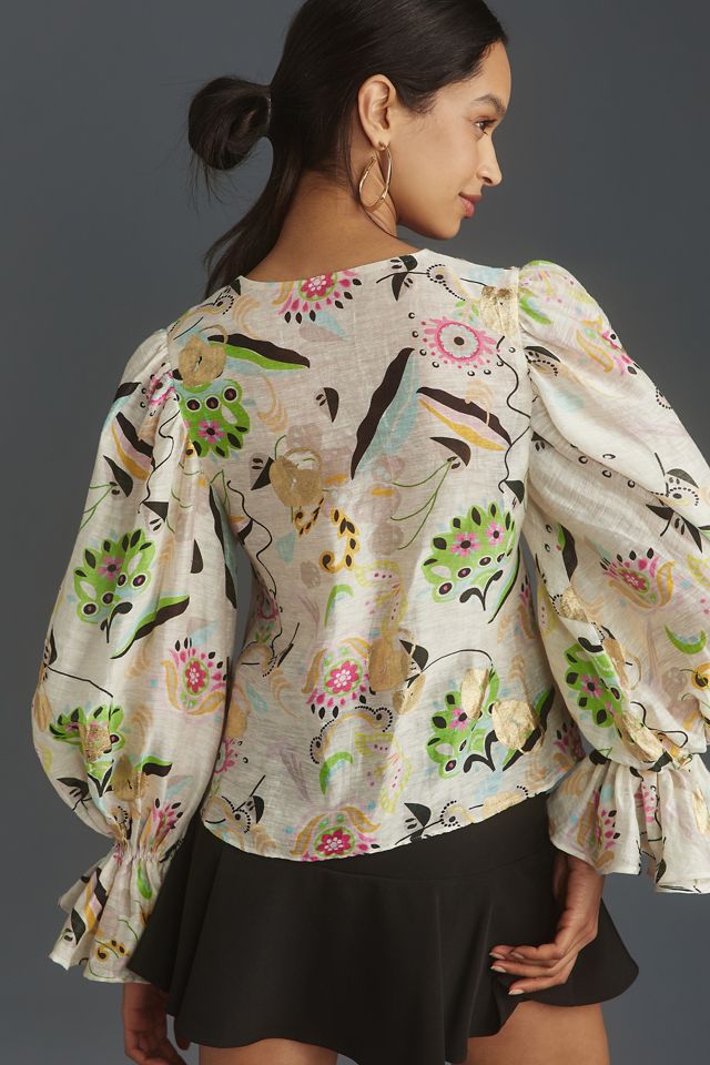Cynthia Rowley Collectible Silk Shirt - Burgundy main image 1