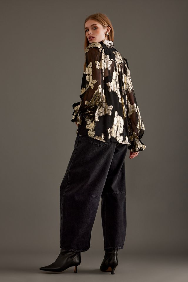 Blusa Queens of Archive Niki Gold Lurex #2