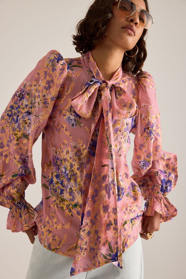 Queens of Archive Camicetta Lucy Lurex con Dettaglio Sciarpa #3