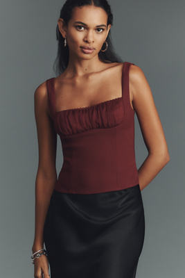Elodie The Label Blaise Sqaure-neck Tank Top In Multi