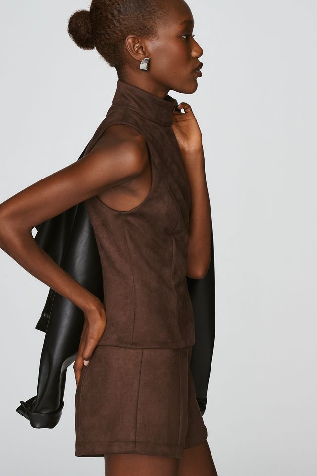 Elodie Faux-Suede Sleeveless Top  #2