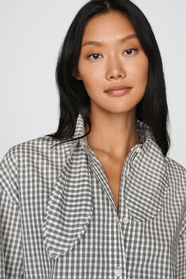 Elodie Clair 100% Cotton Tie-Neck Shirt #3