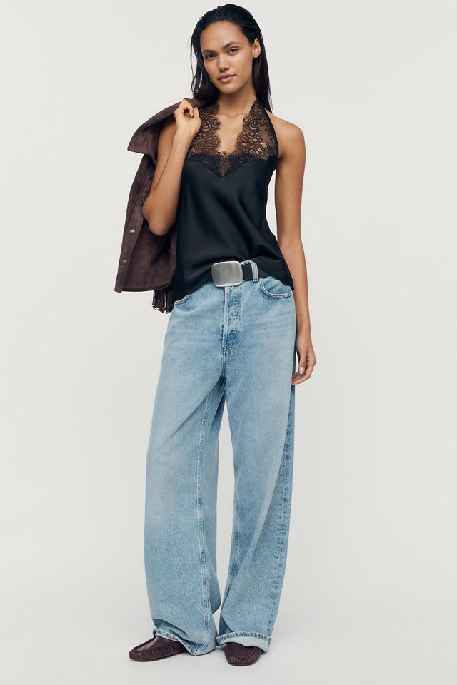 Elodie Linden Lace-Trim Halter Top #3