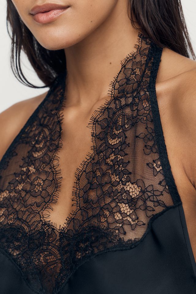Elodie Linden Lace-Trim Halter Top #4