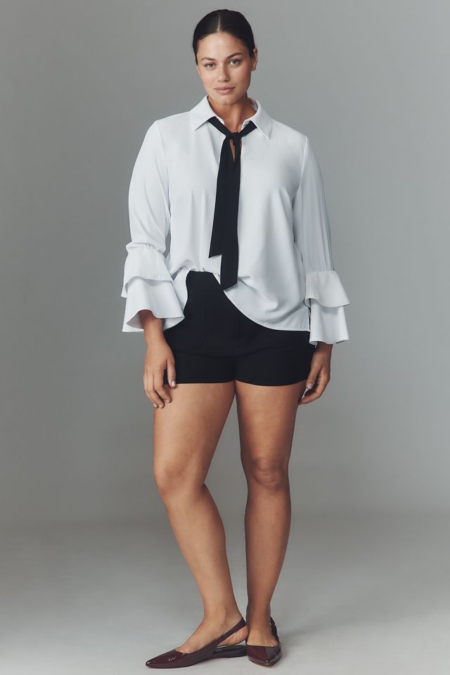 Eloquii Plus Ruffle-Sleeve Top #3