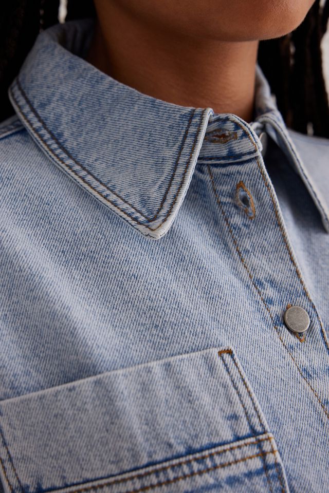 ALIGNE Giana Camicia Boxy Denim a maniche corte #4