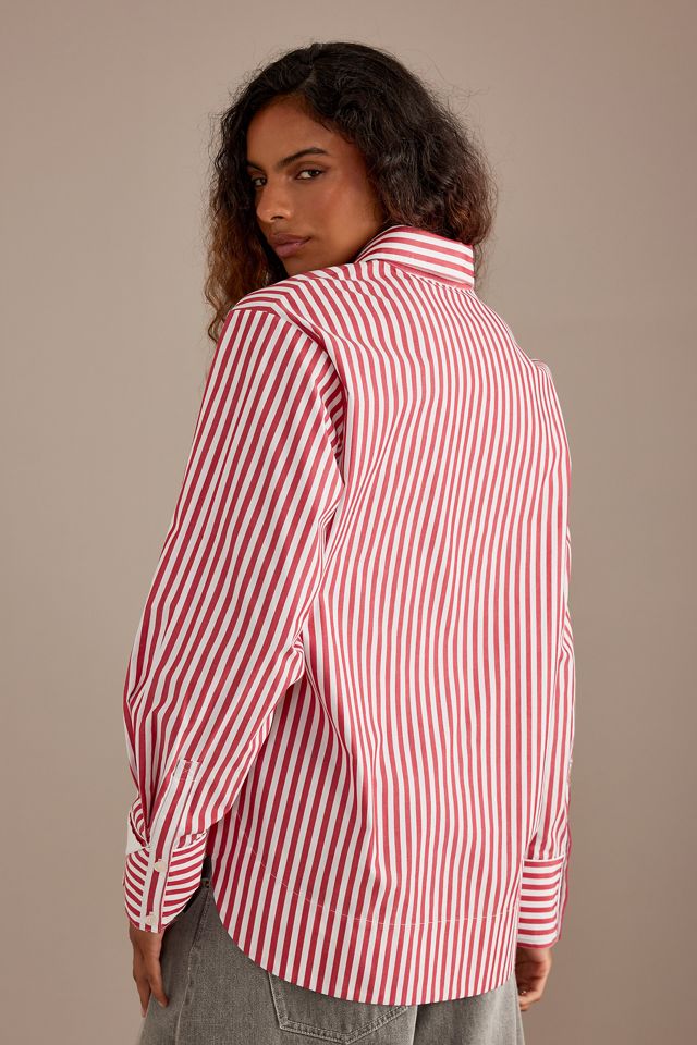 Chemise rayée ALIGNE Thyme #1