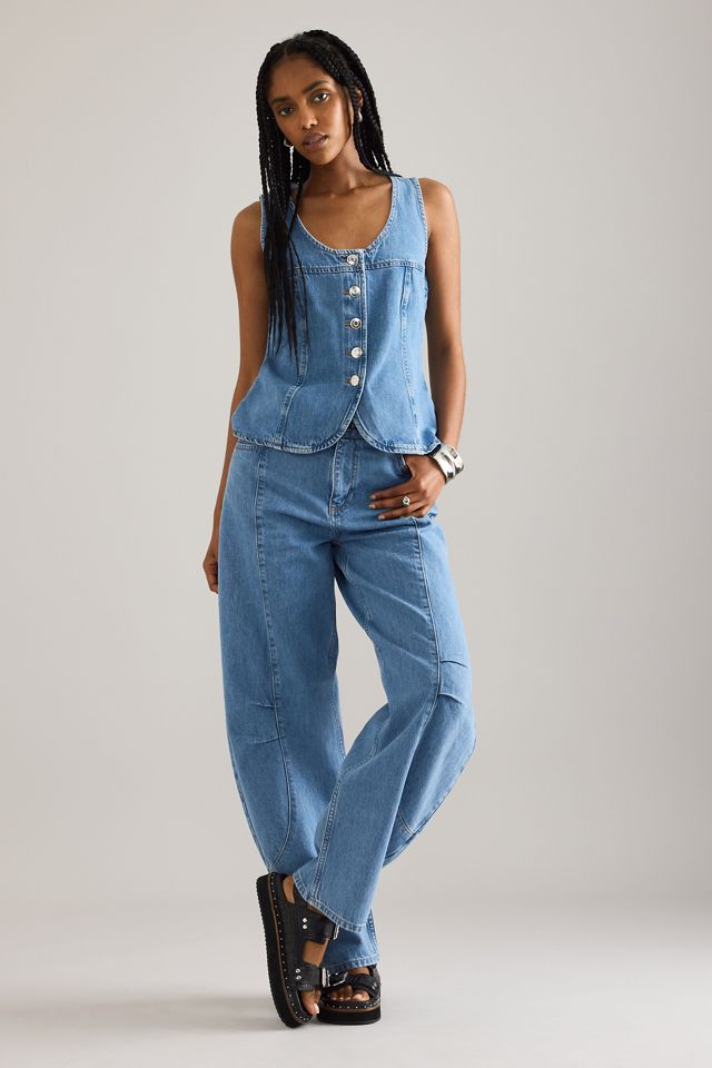ALIGNE Ariella Buttoned Denim Top #2