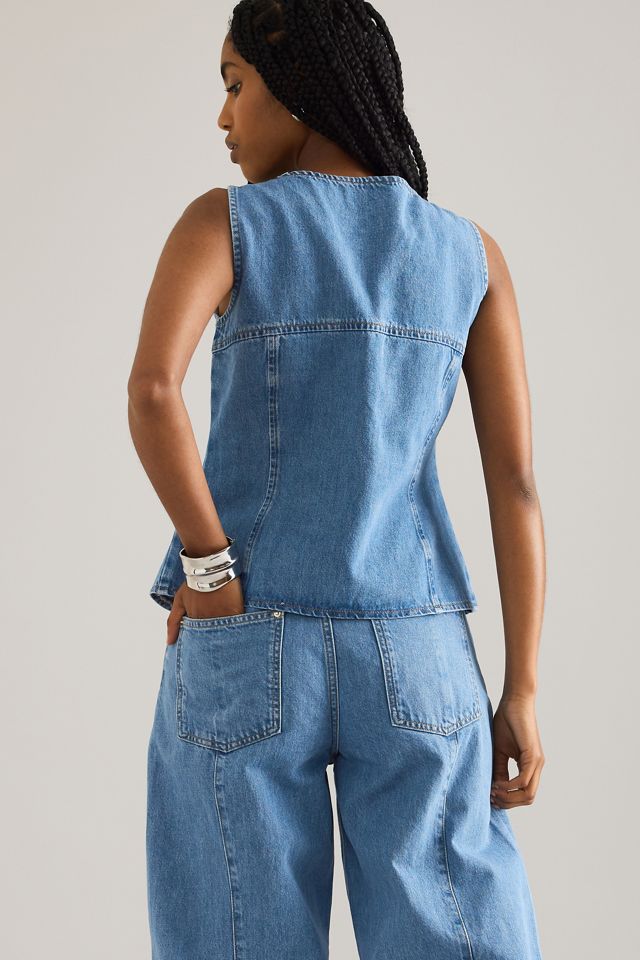 ALIGNE Ariella Buttoned Denim Top #1