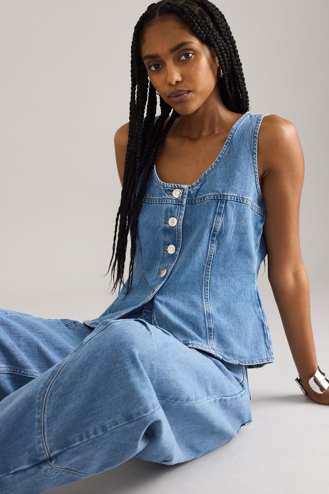 ALIGNE Ariella Buttoned Denim Top #3