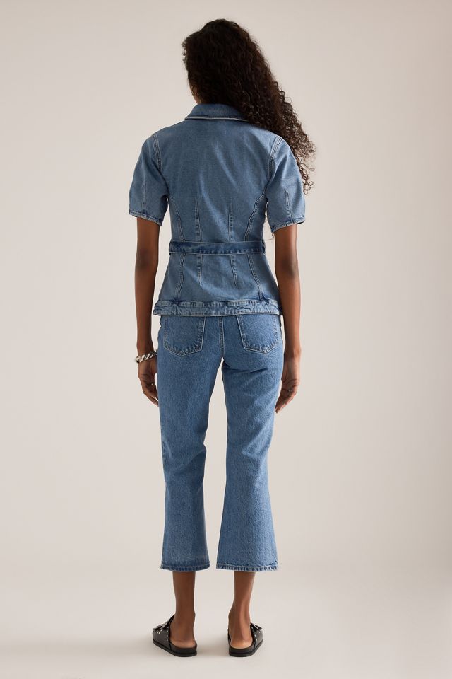 ALIGNE Camicia in Denim a Maniche Corte Jette #5
