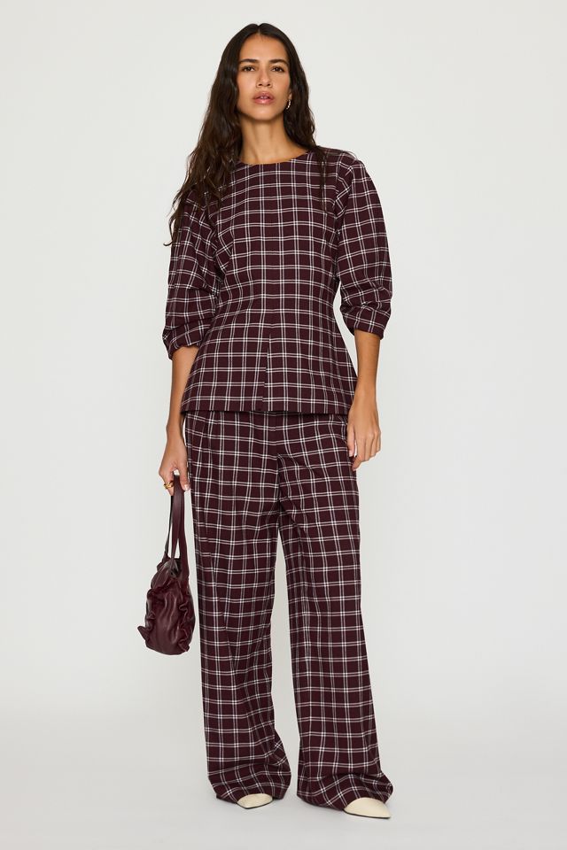 Aligne Janey Checked Tailored Blouse #1