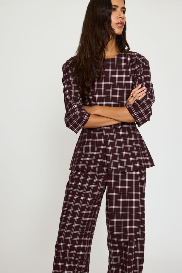 Aligne Janey Checked Tailored Blouse #3