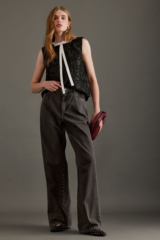 Baum und Pferdgarten Megan Pailletten Schleife Ärmellos Top #2