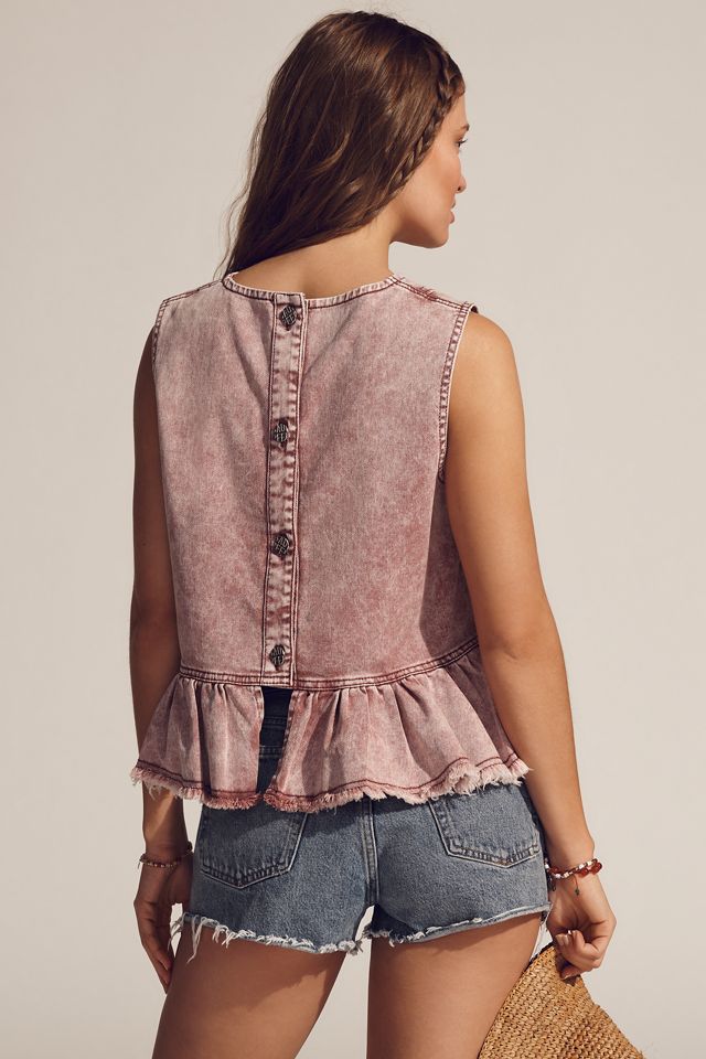 Baum und Pferdgarten Madinel Peplum Denim Top #1