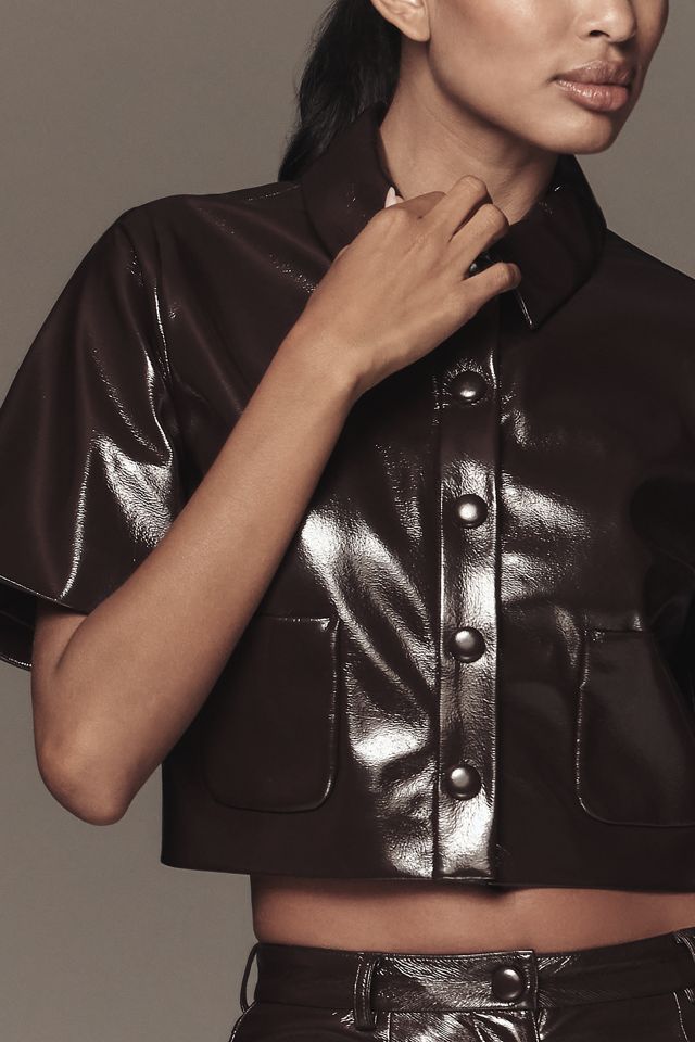 Baum und Pferdgarten Beth Faux-Leather Buttondown Shirt #4