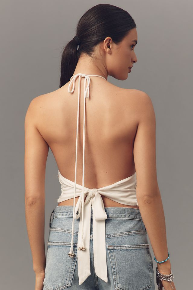 Ollari Beaded Halter Top #2