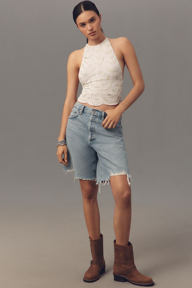 Ollari Beaded Halter Top #3