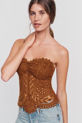 Ollari 100% Cotton Corduroy Bustier