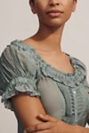 Pilcro Short-Sleeve Sheer Silky Blouse
