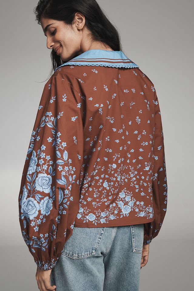 Farm Rio x Anthropologie Extreme Collar Blouse #2