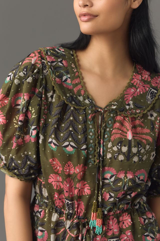 Farm Rio Puff-Sleeve Babydoll Blouse #3