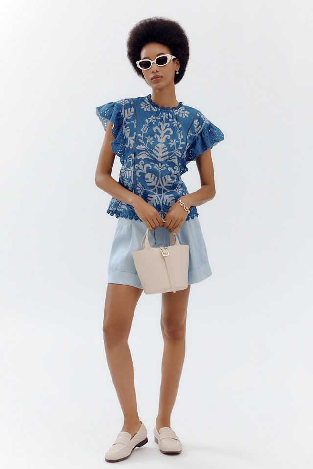 Farm Rio x Anthropologie Short-Sleeve Printed Blouse #1