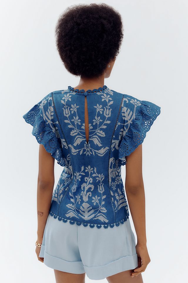 Farm Rio x Anthropologie Short-Sleeve Printed Blouse #3