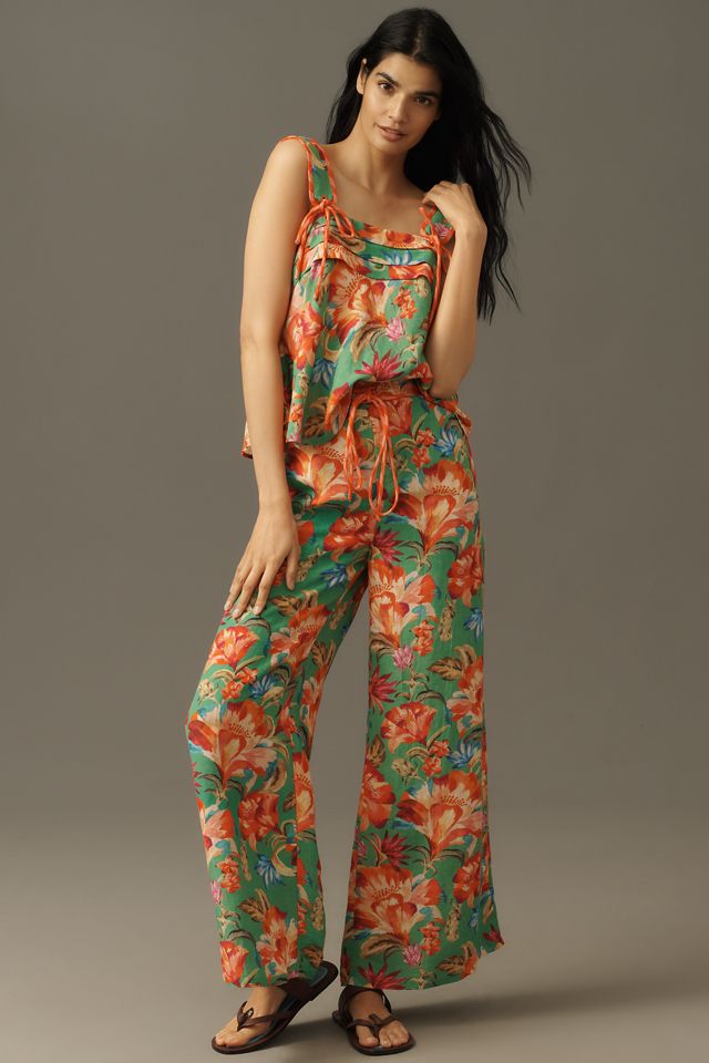 Farm Rio Structured Linen Blend Tank Top #2