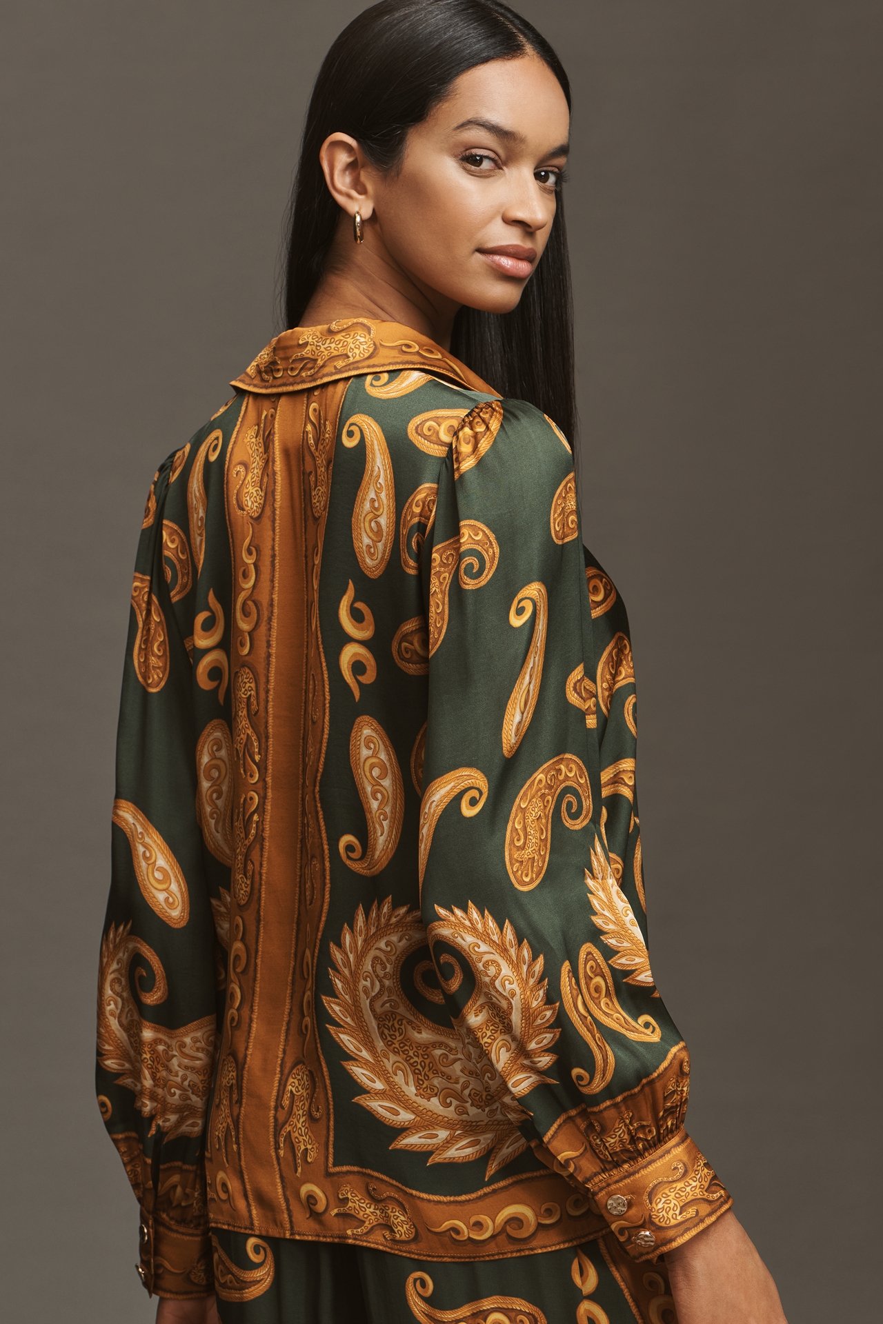 Farm Rio x Anthropologie Printed Buttondown Shirt