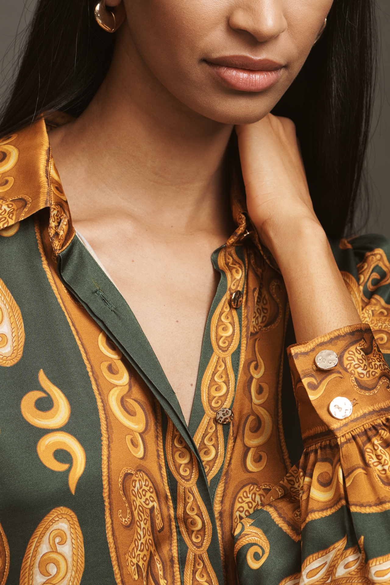 Farm Rio x Anthropologie Printed Buttondown Shirt