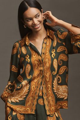 Farm Rio x Anthropologie Printed Buttondown Shirt