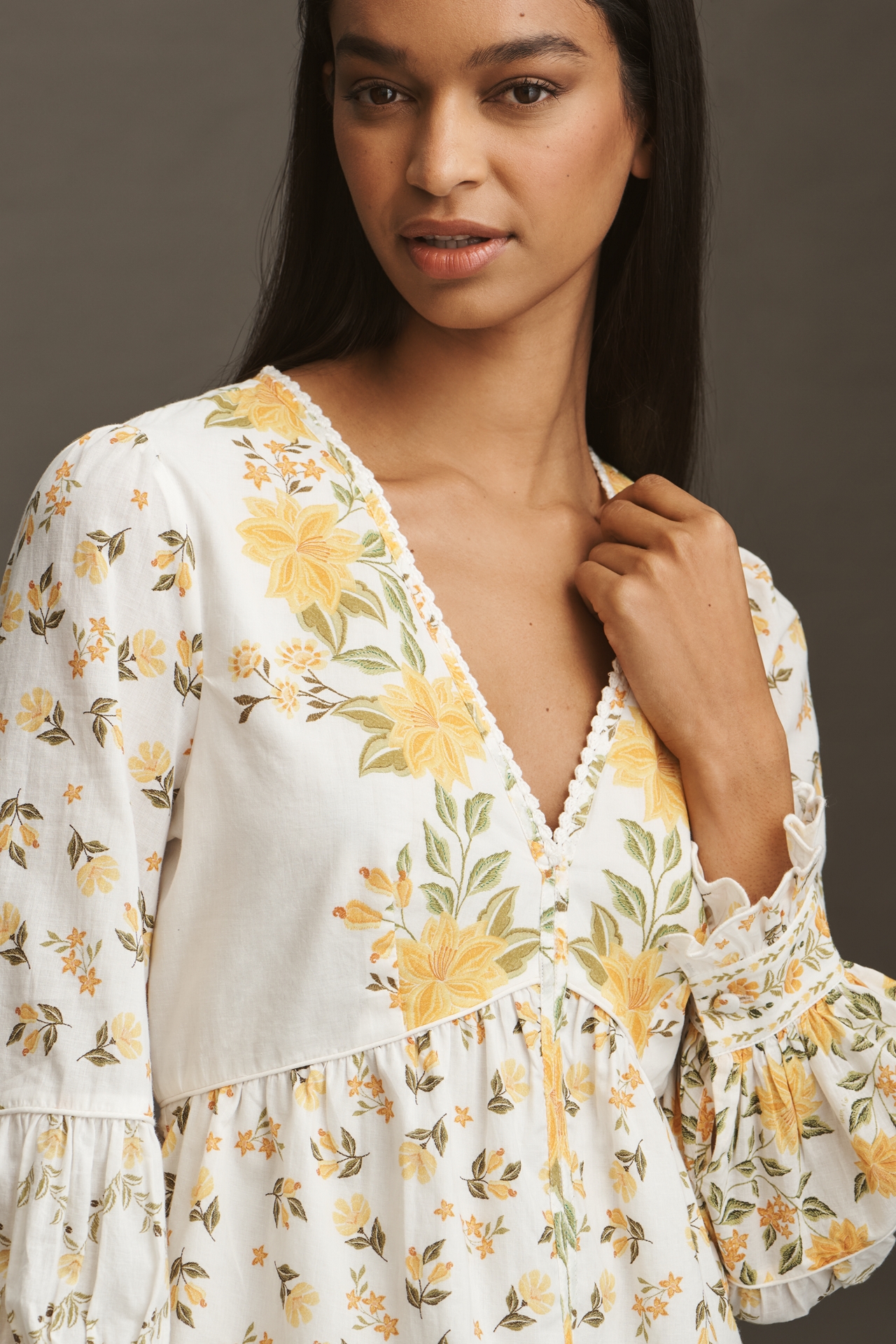 Farm Rio Puff-Sleeve Blouse