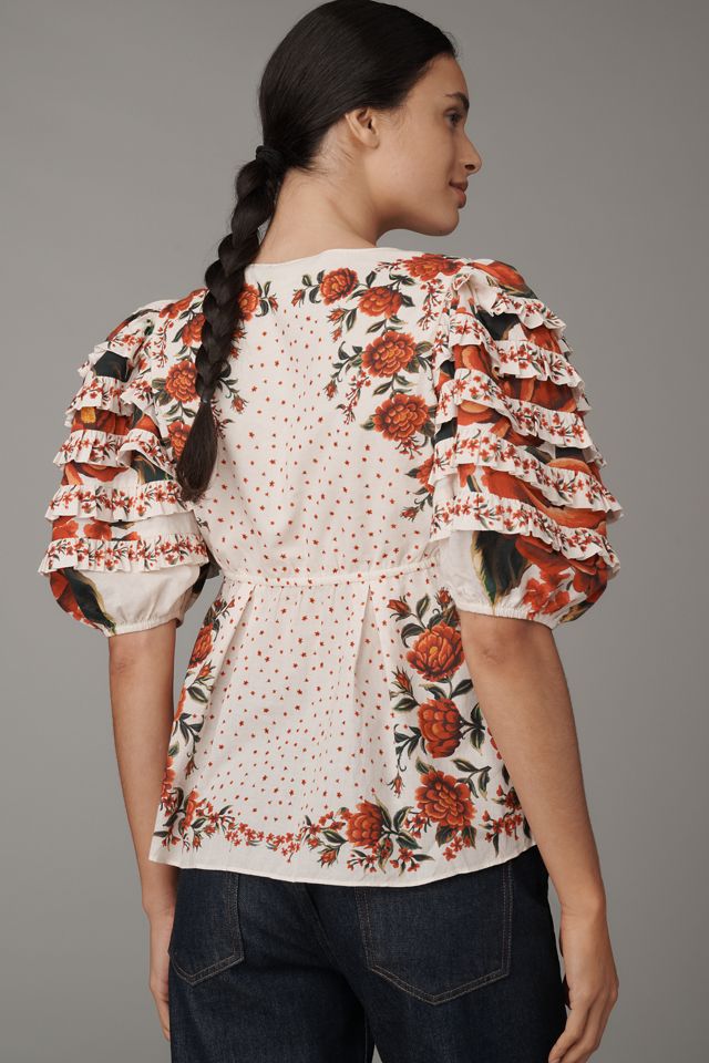 Farm Rio x Anthropologie Wrap Blouse #2