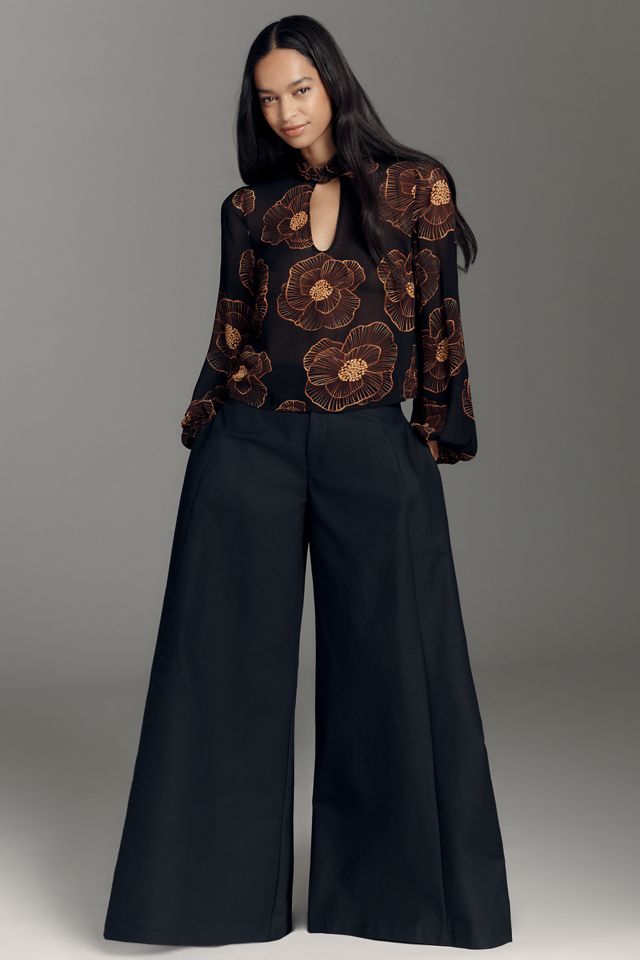 Farm Rio x Anthropologie Balloon-Sleeve Sheer Blouse #2