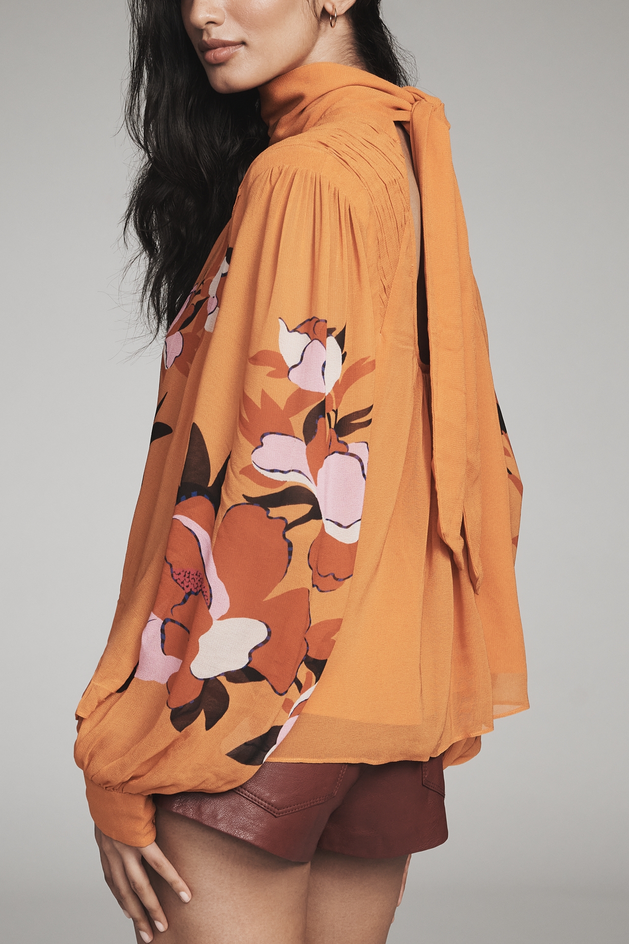 Farm Rio x Anthropologie Puff-Sleeve Blouse