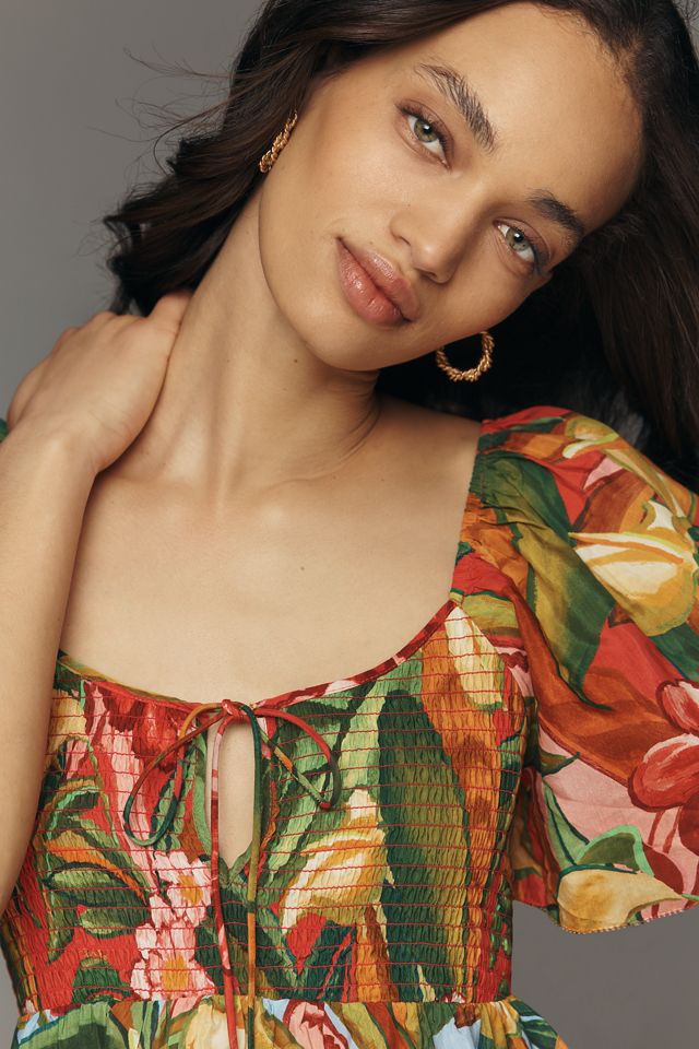 Farm Rio x Anthropologie Tie-Front Printed Blouse #2