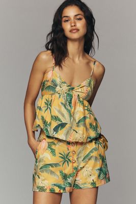 Farm Rio x Anthropologie 100% Cotton Bubble Hem Tank