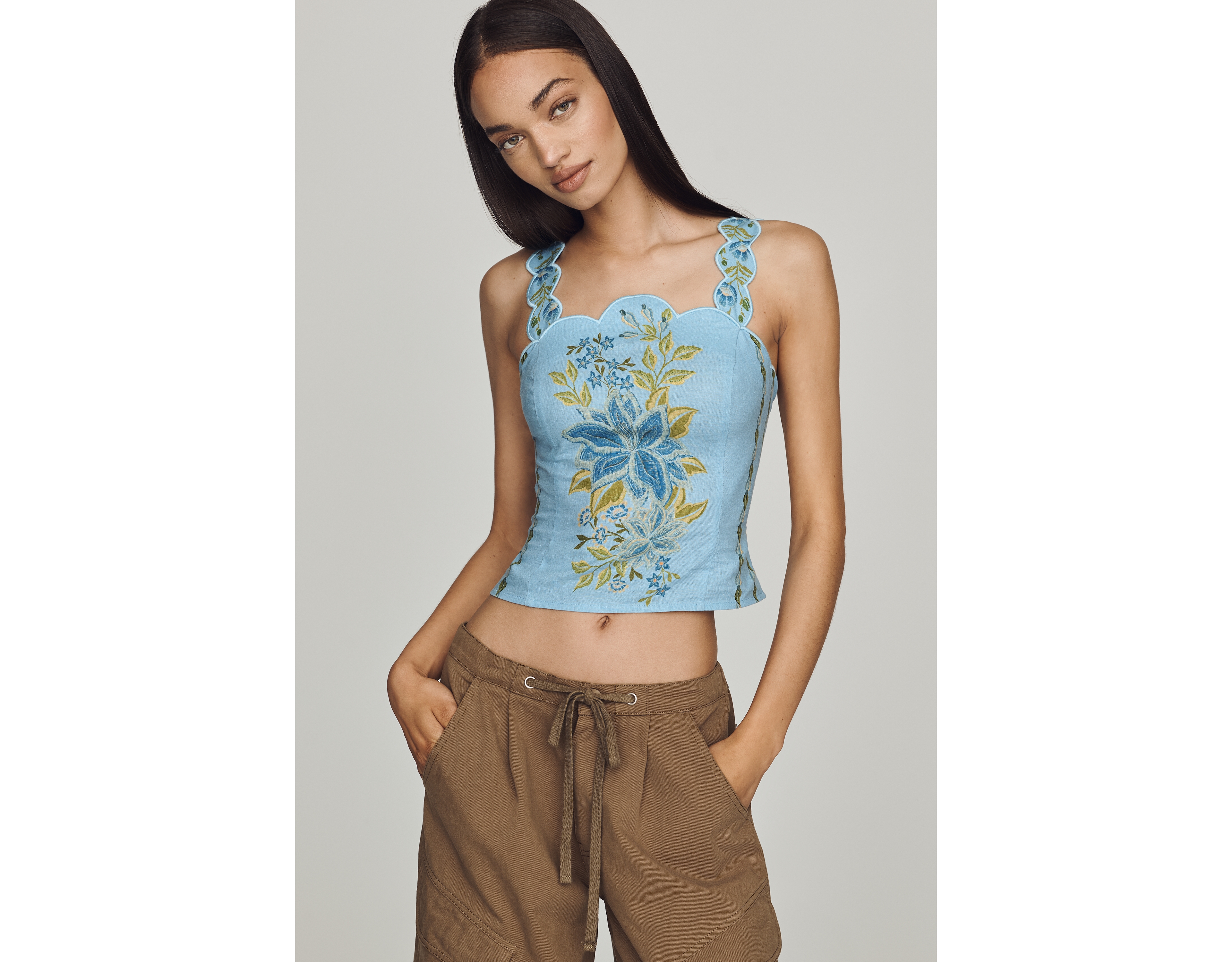 Farm Rio x Anthropologie Scallop Tank
