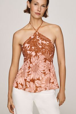 Farm Rio x Anthropologie Pleated Halter Top