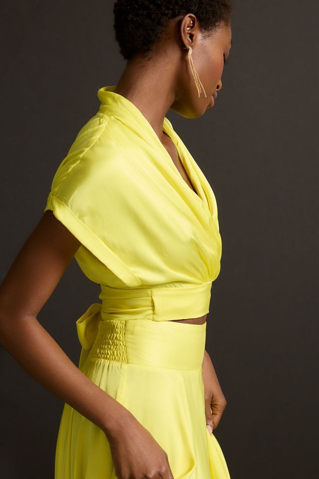 LACE The Label Cropped Wrap Top #1