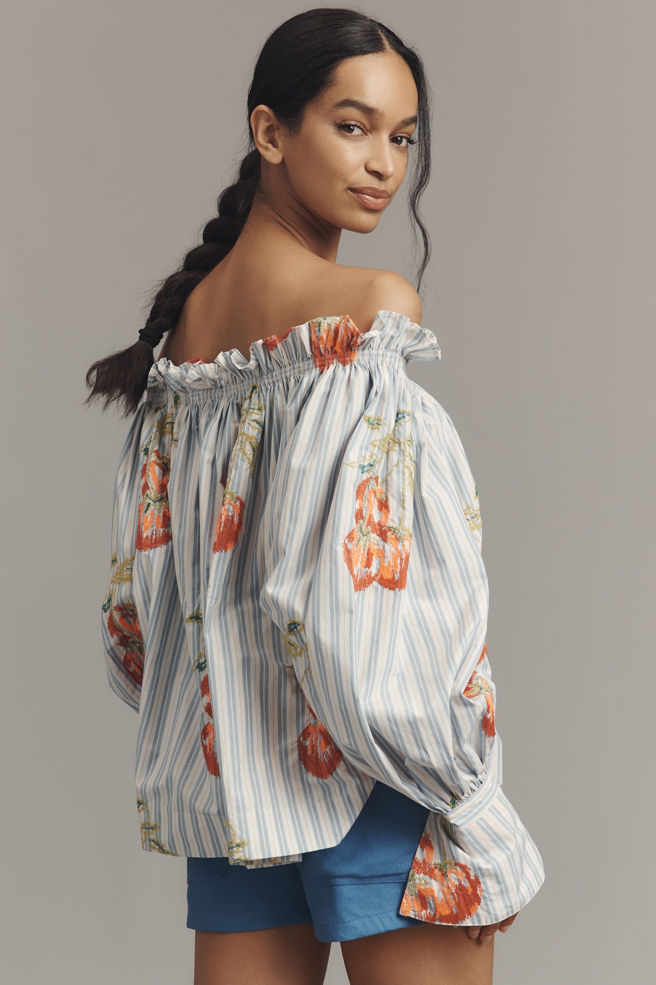 Essentiel Antwerp Handstand Off-Shoulder Blouse