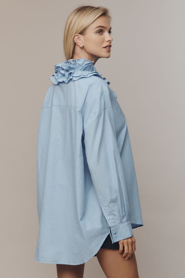 Essentiel Antwerp Ipojuca Ruffle Buttondown Shirt #3