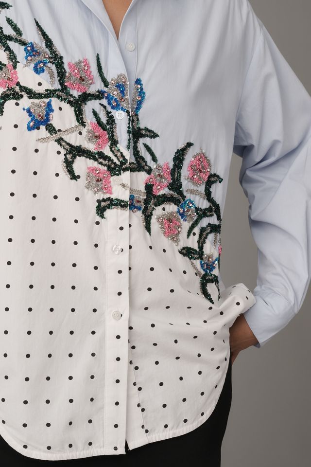 Essentiel Antwerp Independence Embroidered Buttondown Shirt #1