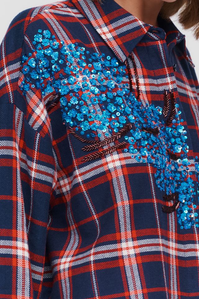 Essentiel Antwerp Kirke 100% Cotton Embellished Buttondown Shirt #2