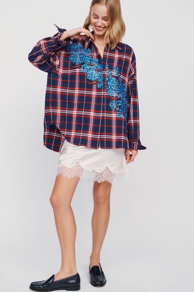 Essentiel Antwerp Kirke 100% Cotton Embellished Buttondown Shirt #3