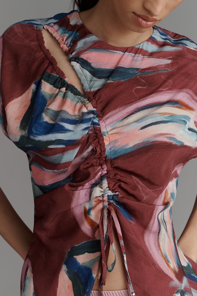 Scotch & Soda Drawstring Cut-Out Blouse #1