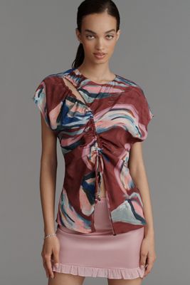 Scotch & Soda Drawstring Cut-Out Blouse